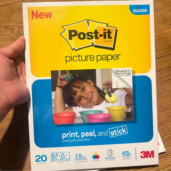 3M Post-it Picture Paper 20 Sheets 8.5 x 11 Semi Gloss 7.5mm Thick Adhesive Lot - Picture 3 of 6